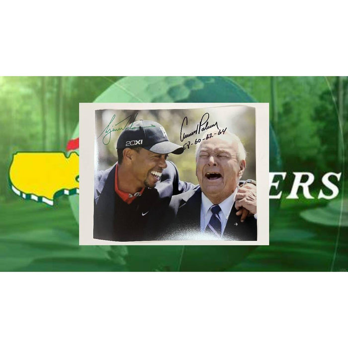 Arnold Palmer and Tiger Woods 8x10 photo signed with proof