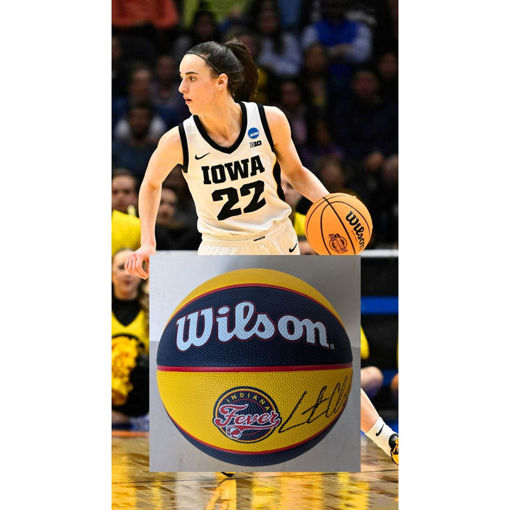 Caitlin Clark Indiana Fever full size logo basketball signed with proof