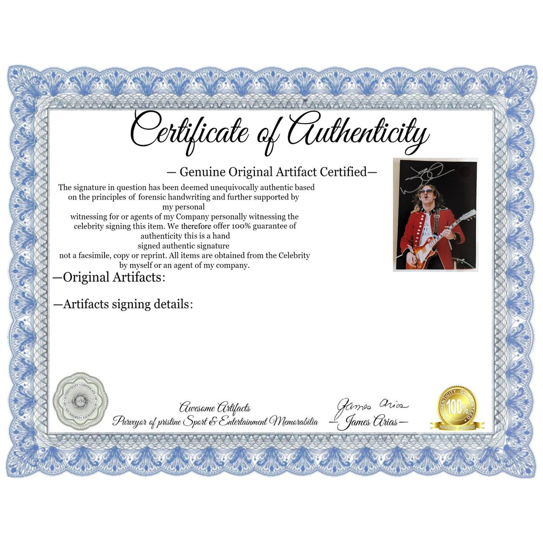 Joe Walsh The Eagles 5x7 photo signed with proof