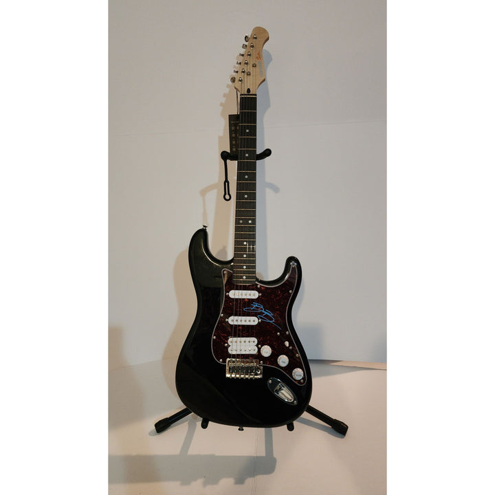 Boone, Benson Authentic Fender Stratocaster Squier electric guitar signed with proof