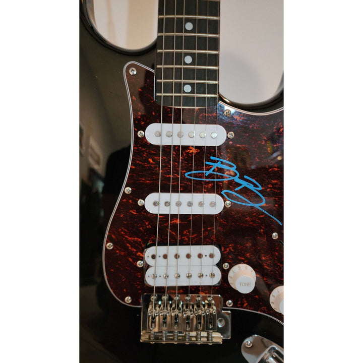 Boone, Benson Authentic Fender Stratocaster Squier electric guitar signed with proof