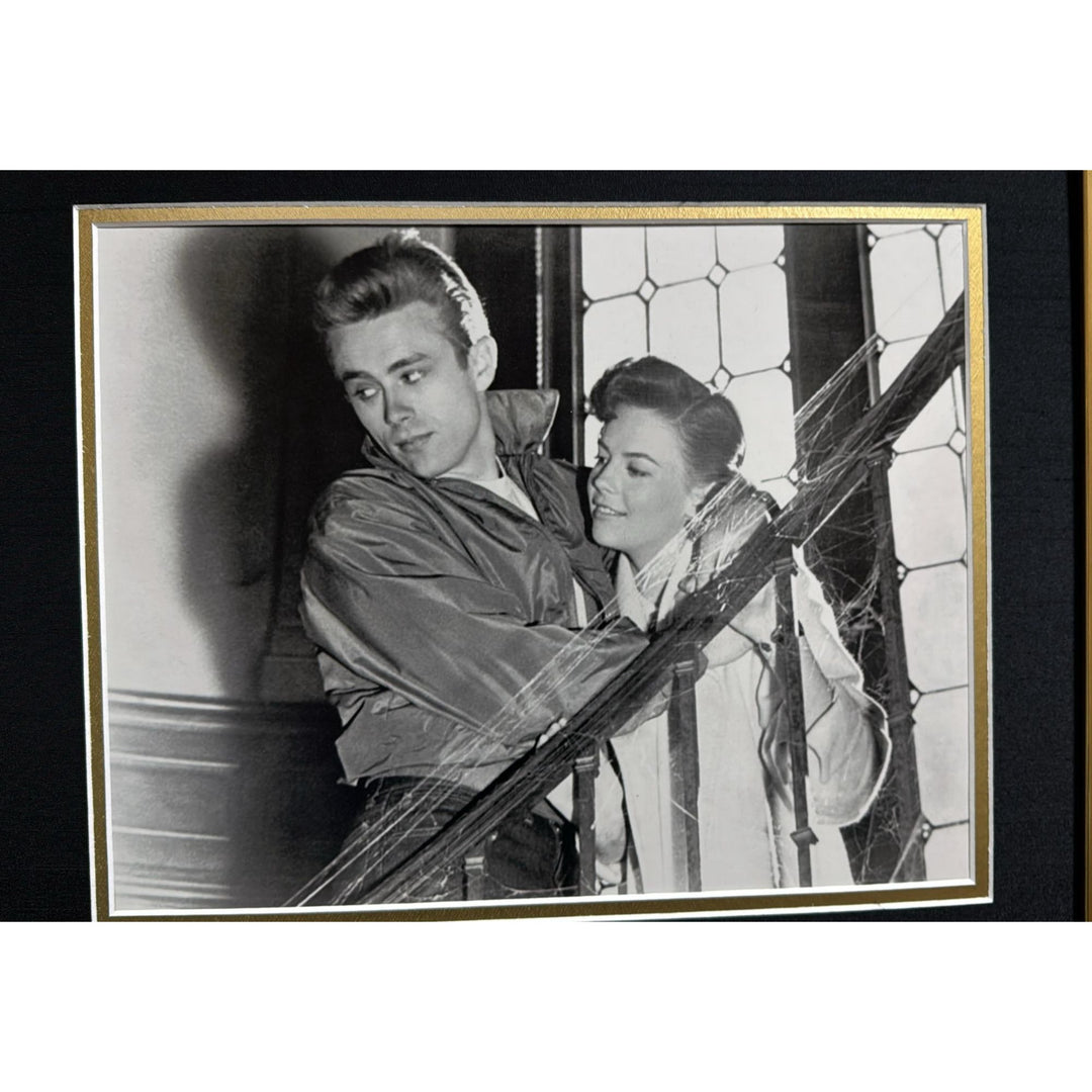 James Dean & Natalie Wood "Rebel Without A Cause" vintage autograph book pages signed with museum quality frame 2x28.