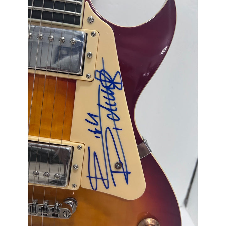 Bill Wyman, Keith Richards, Mick Jagger, Charlie Watts, Ronnie Wood Rolling Stones vintage cherry les paul full size electric guitar.