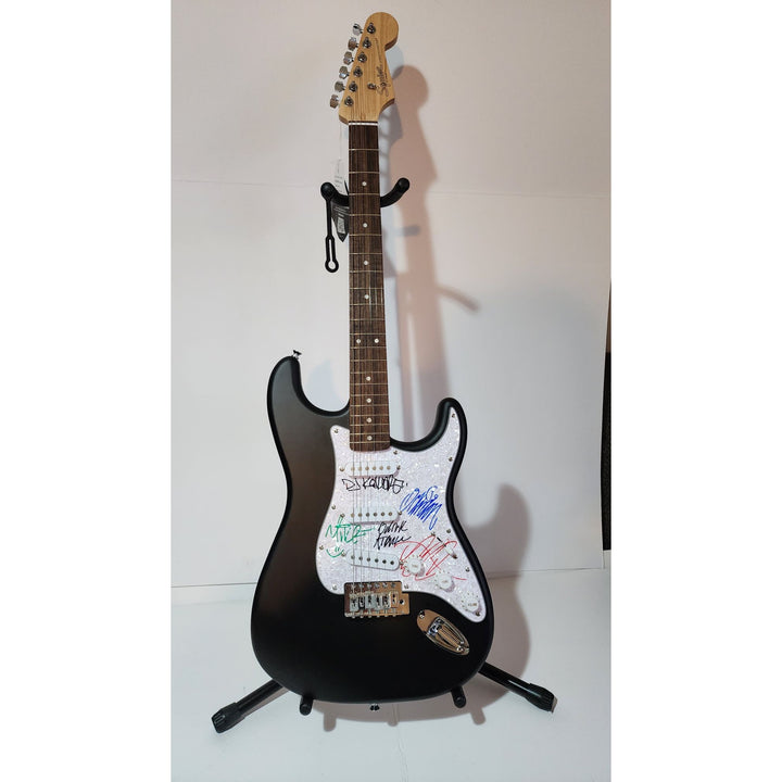 Incubus, Dirk Lance, Jose Pasillas, Mike Einzinger and Brandon Boyd, Fender Stratocaster electric guitar signed with proof