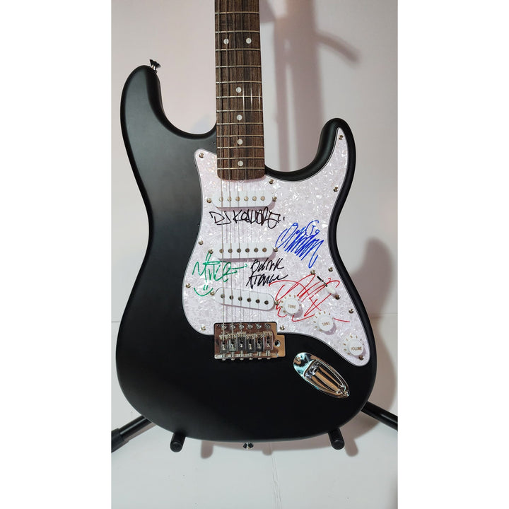 Incubus, Dirk Lance, Jose Pasillas, Mike Einzinger and Brandon Boyd, Fender Stratocaster electric guitar signed with proof
