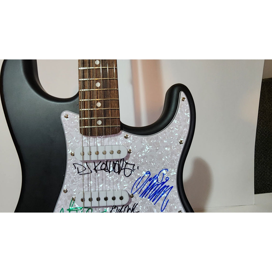 Incubus, Dirk Lance, Jose Pasillas, Mike Einzinger and Brandon Boyd, Fender Stratocaster electric guitar signed with proof