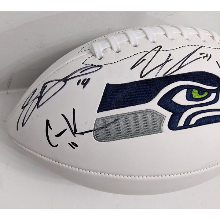 Seattle Seahawks Sam Darnold, Keneth Walker, Cooper Kupp & Jackson Smith Njigba full size signed football with proof