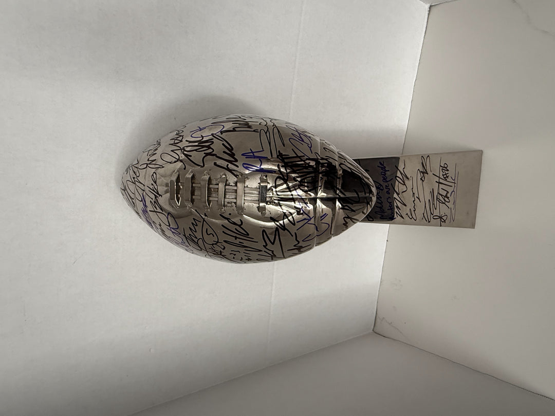 Seattle Seahawks signed Lombardi trophy detail view