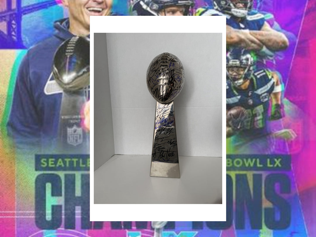 Seattle Seahawks signed Lombardi trophy hero image