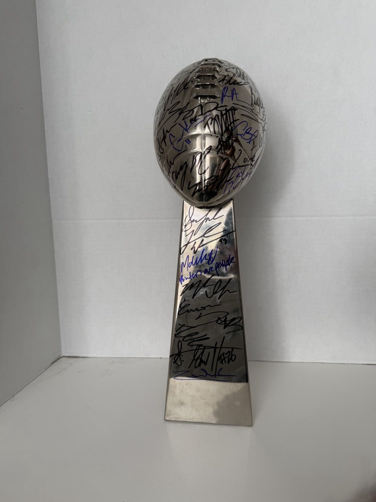 Seattle Seahawks team signed full size metal Lombardi trophy