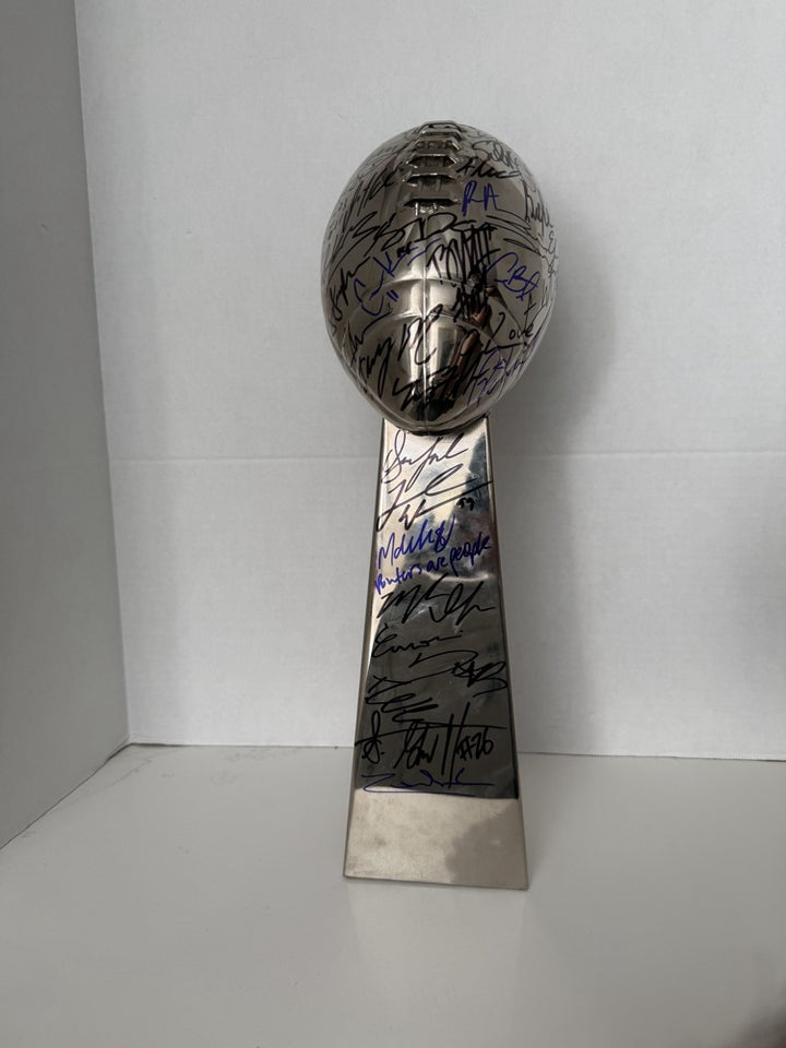 Seattle Seahawks team signed full size metal Lombardi trophy