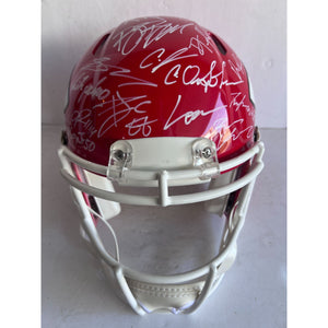 Kansas City Chiefs Patrick Mahomes Travis Kelce Chris Jones Andy Reid 2023-24 authentic helmet team signed with proof