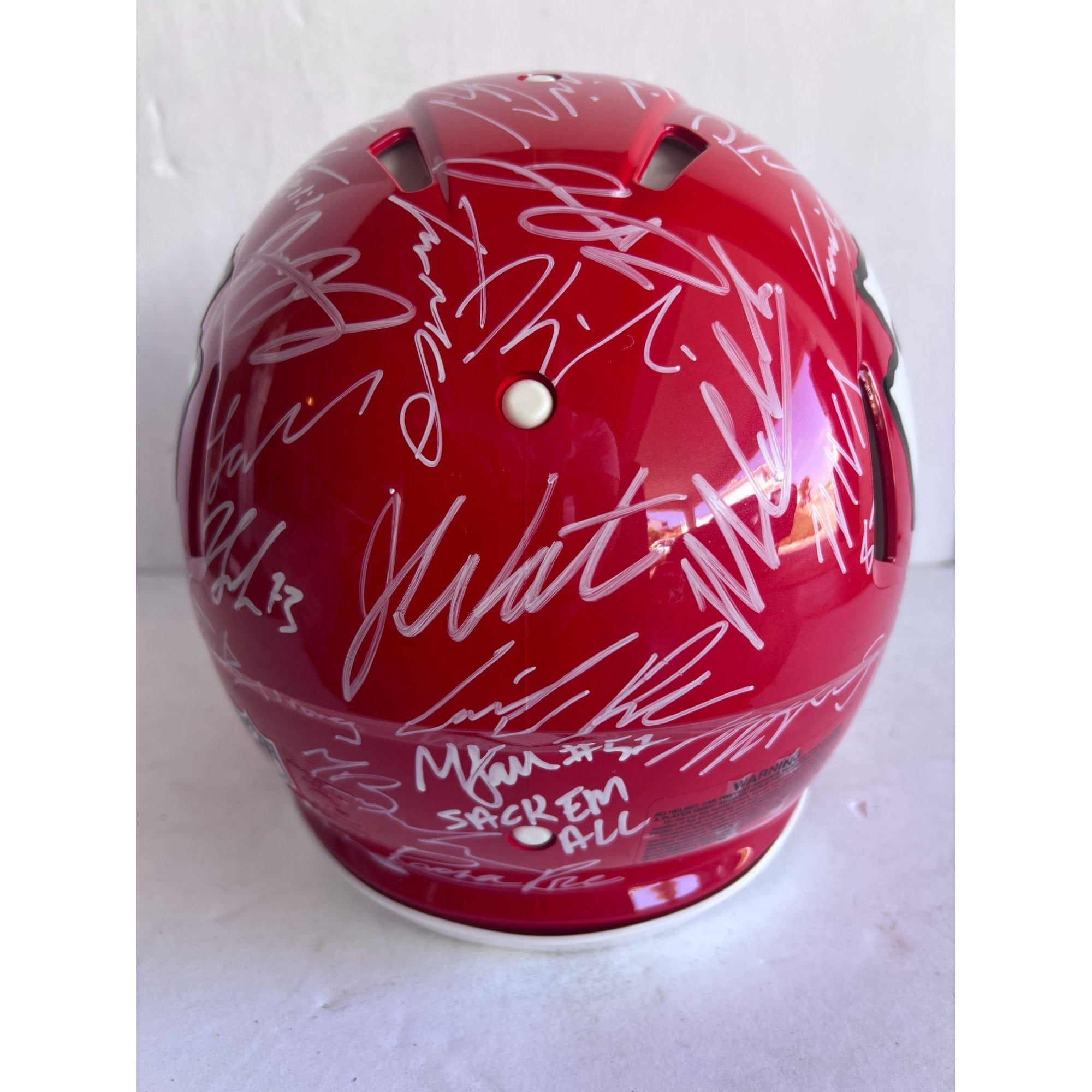 Kansas City Chiefs Patrick Mahomes Travis Kelce Chris Jones Andy Reid 2023-24 authentic helmet team signed with proof