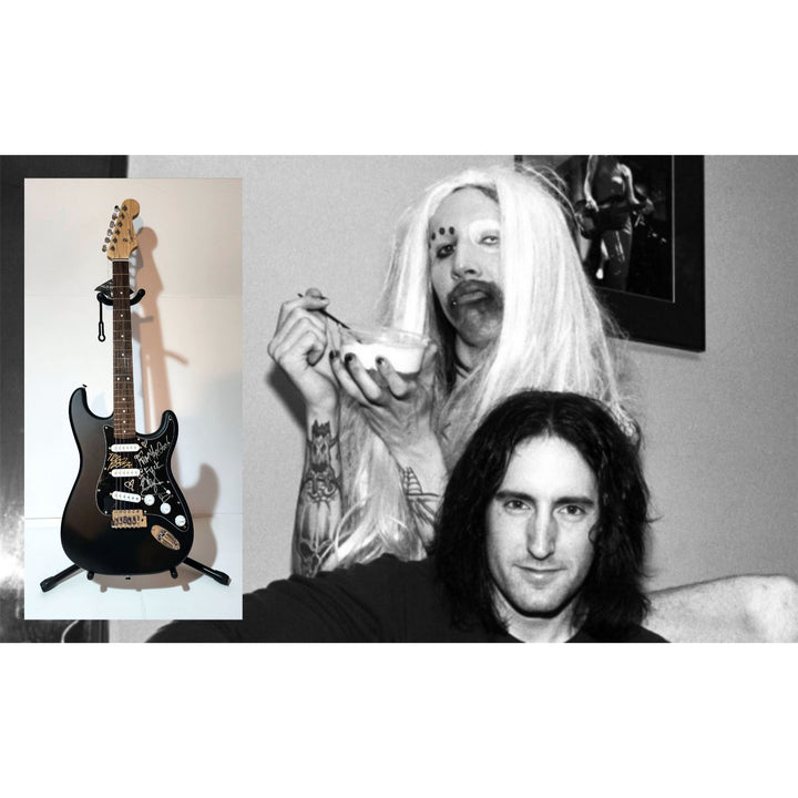 Trent Reznor, NIN & Marilyn Manson Fender Stratocaster electric guitar signed with proof
