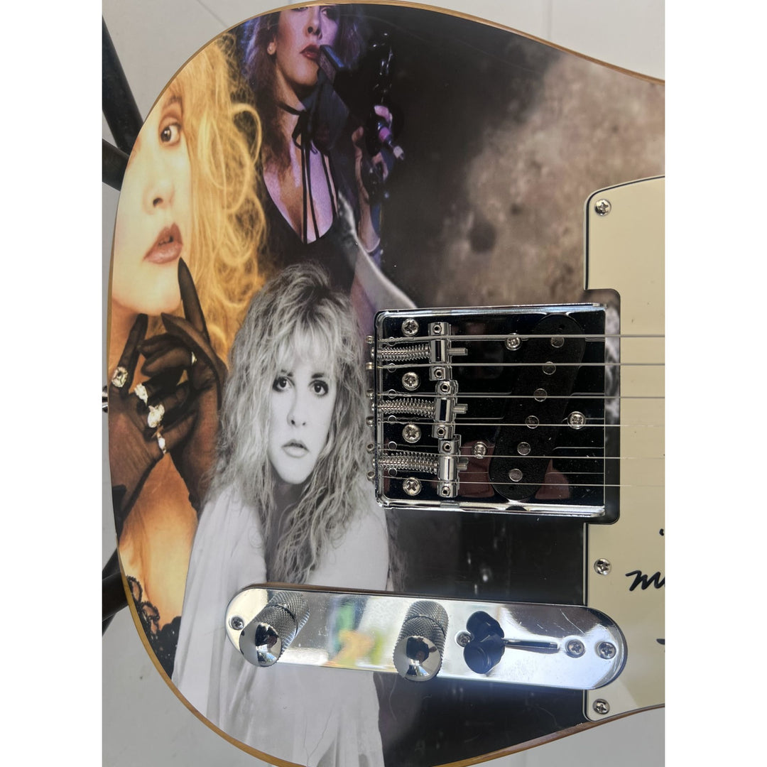 Stevie Nicks Fleetwood Mac with inscription one of a kind full size electric guitar signed with proof.