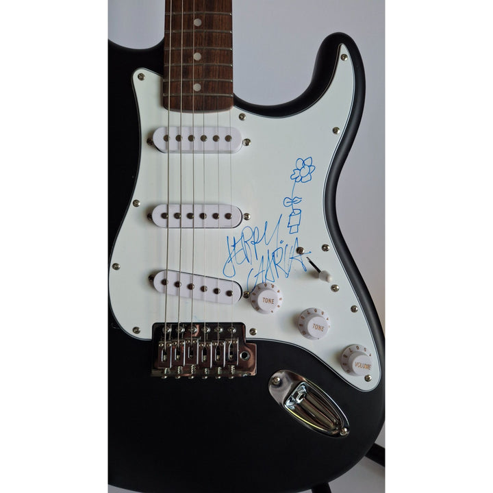 Jerry Garcia Grateful Dead Co-Founder with sketch Fender Stratocaster Squier electric guitar signed with proof