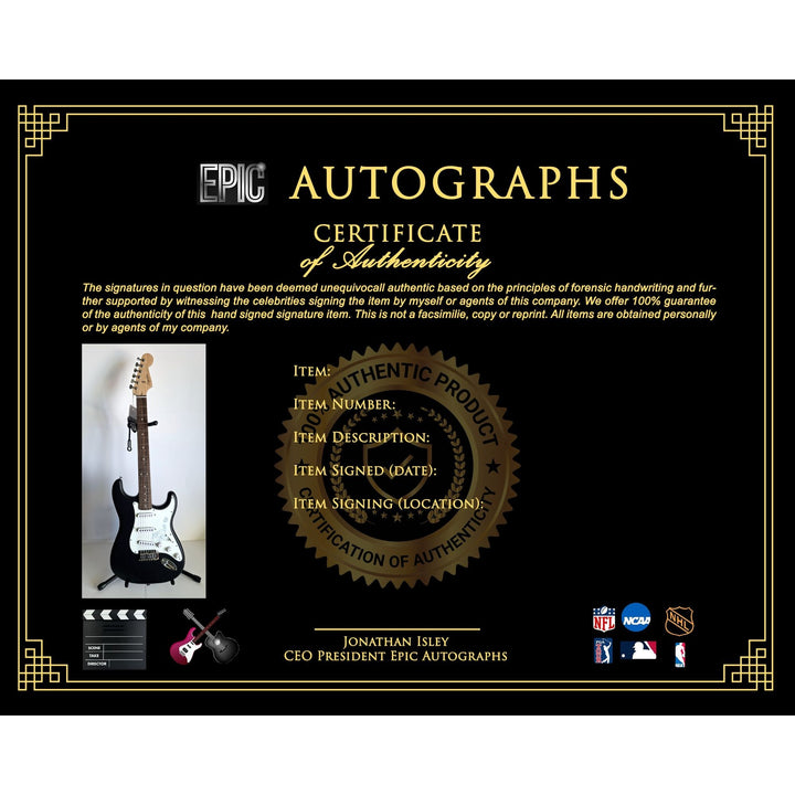 Jerry Garcia Grateful Dead Co-Founder with sketch Fender Stratocaster Squier electric guitar signed with proof