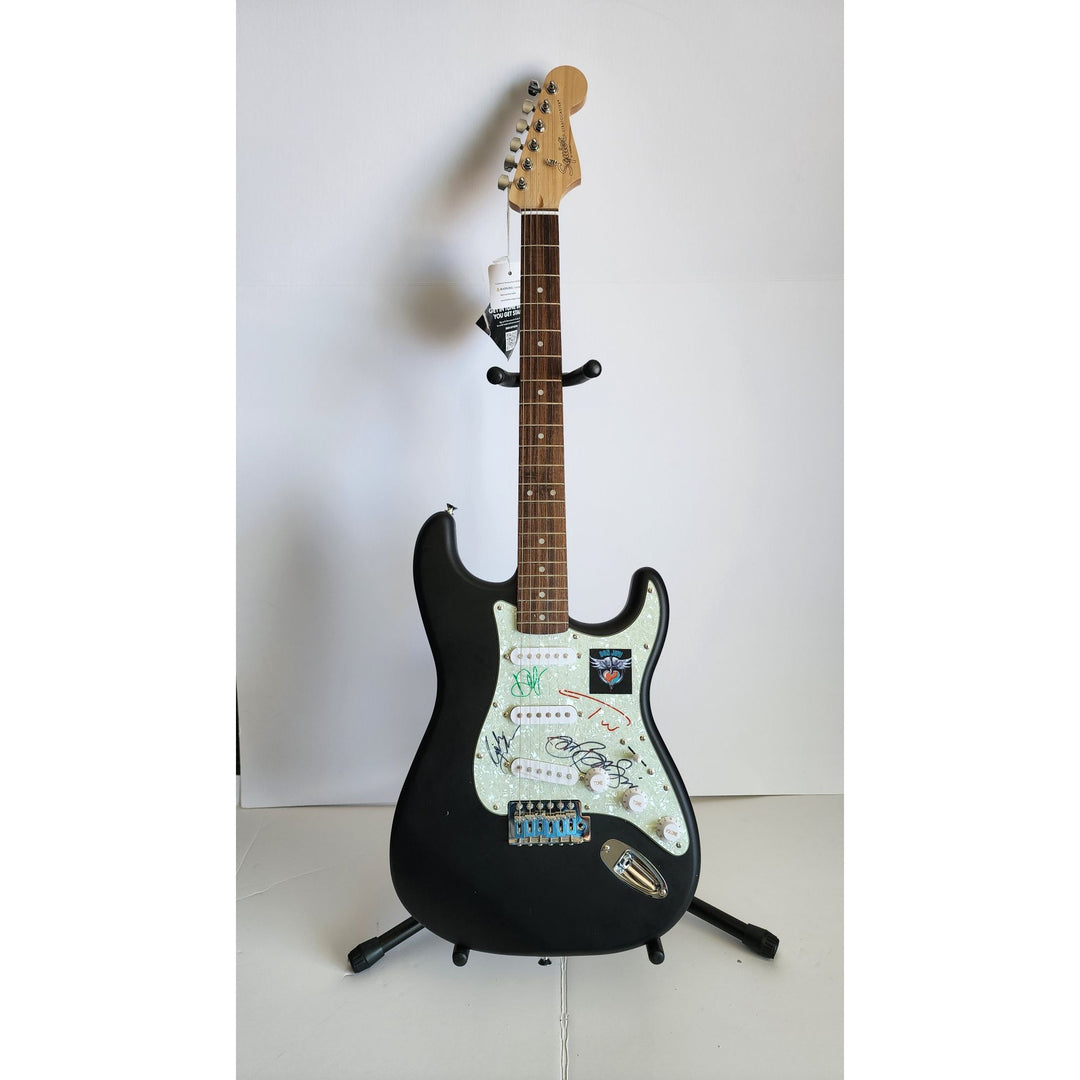 Richie Sambora, Tico Torres, David Bryan & Jon Bon Jovi authentic Fender Stratocaster electric guitar signed with proof