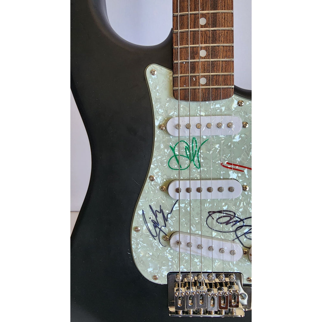 Richie Sambora, Tico Torres, David Bryan & Jon Bon Jovi authentic Fender Stratocaster electric guitar signed with proof