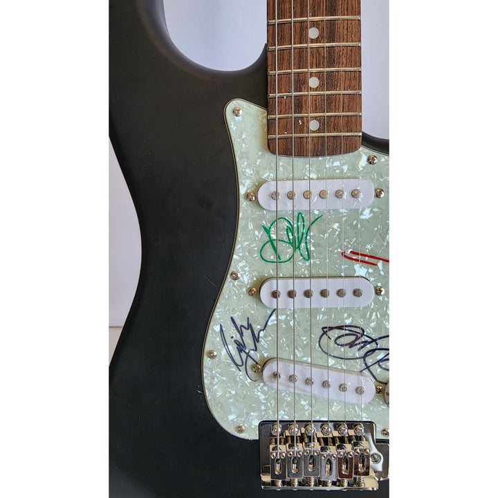 Richie Sambora, Tico Torres, David Bryan & Jon Bon Jovi authentic Fender Stratocaster electric guitar signed with proof