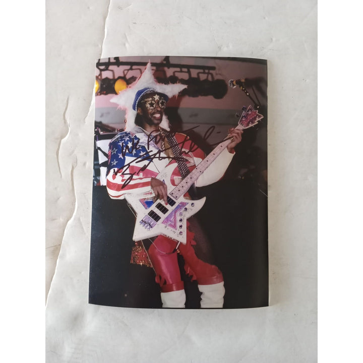 Bootsy Collins bass guitar player 5x7 photo signed