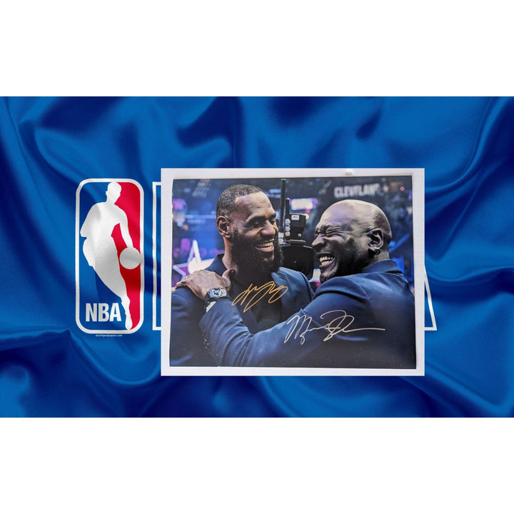 Michael Jordan and LeBron James 11x14 photo signed with proof