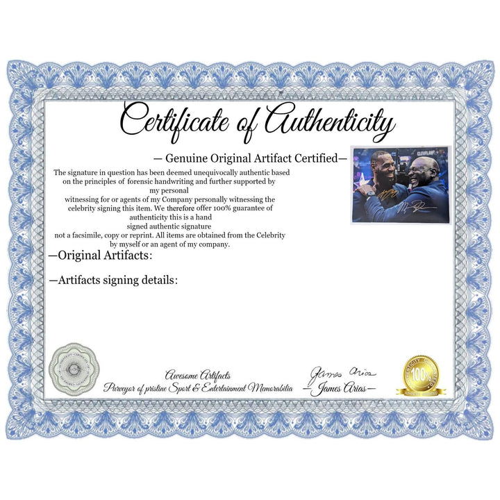 Michael Jordan and LeBron James 11x14 photo signed with proof