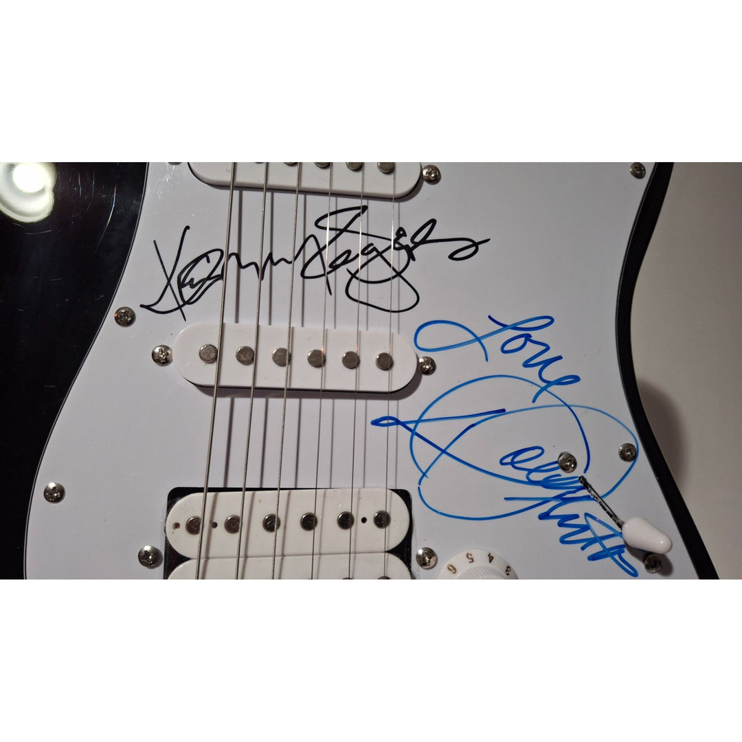 Kenny Rogers and Dolly Parton Fender Stratocaster electric guitar signed with proof