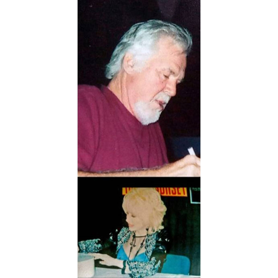 Kenny Rogers and Dolly Parton Fender Stratocaster electric guitar signed with proof