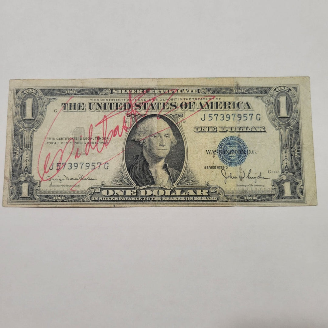 Fidel Castro 1939 US Silver certificate dollar bill signed Awesome Artifacts