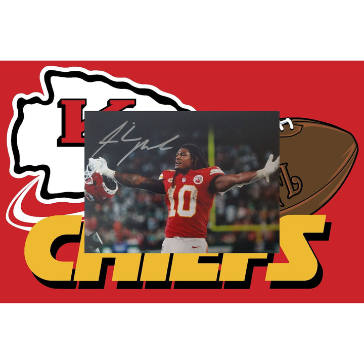 Isiah Pacheco, Kansas City, Chief's, Super Bowl, Champions, signed, 5x7 photo