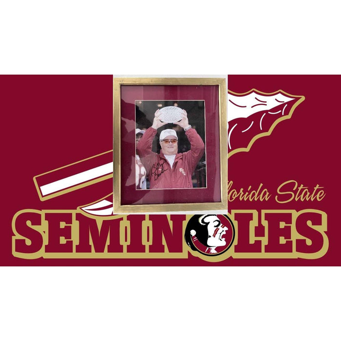 Bobby Bowden Florida State Seminoles legendary head football coach 8x10 photo signed and framed with proof
