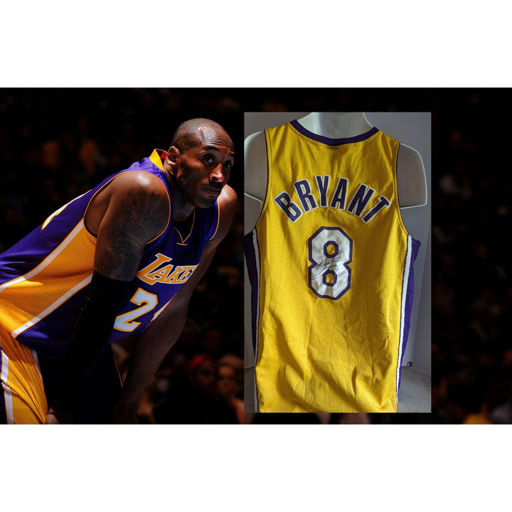 Kobe Bryant vintage Los Angeles Lakers jersey size xl signed with proof