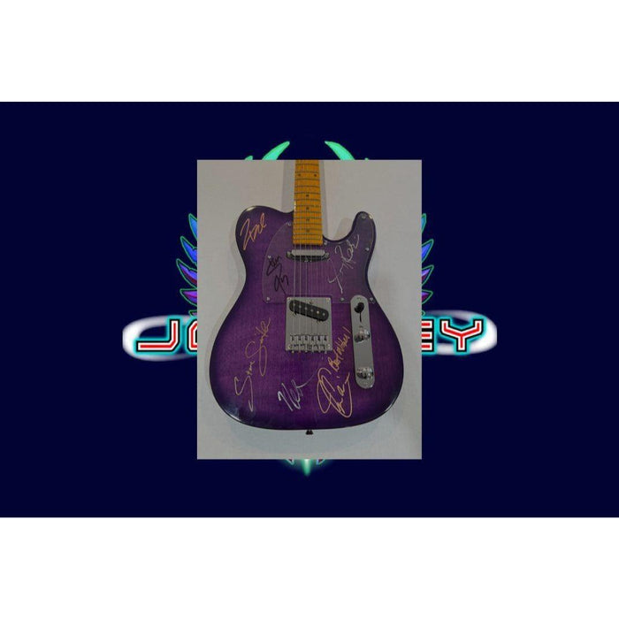 Journey Steve Perry Neal Schon Gregg Rolie Steve Smith Ross Valory Jonathan Cain telecaster full size electric guitar signed with proof