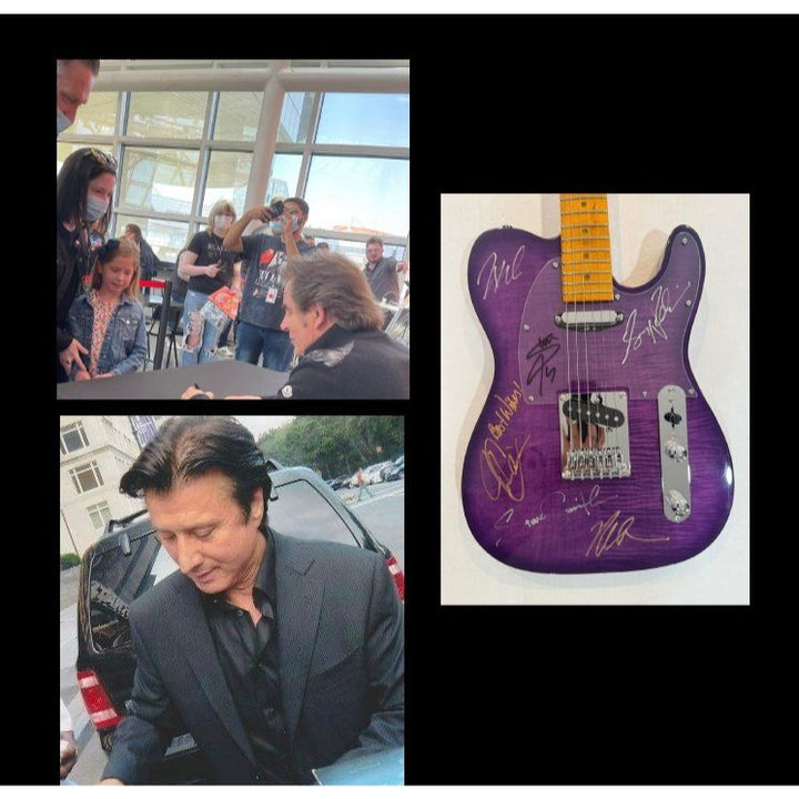 Journey Steve Perry Neal Schon Gregg Rolie Steve Smith Ross Valory Jonathan Cain telecaster full size electric guitar signed with proof.