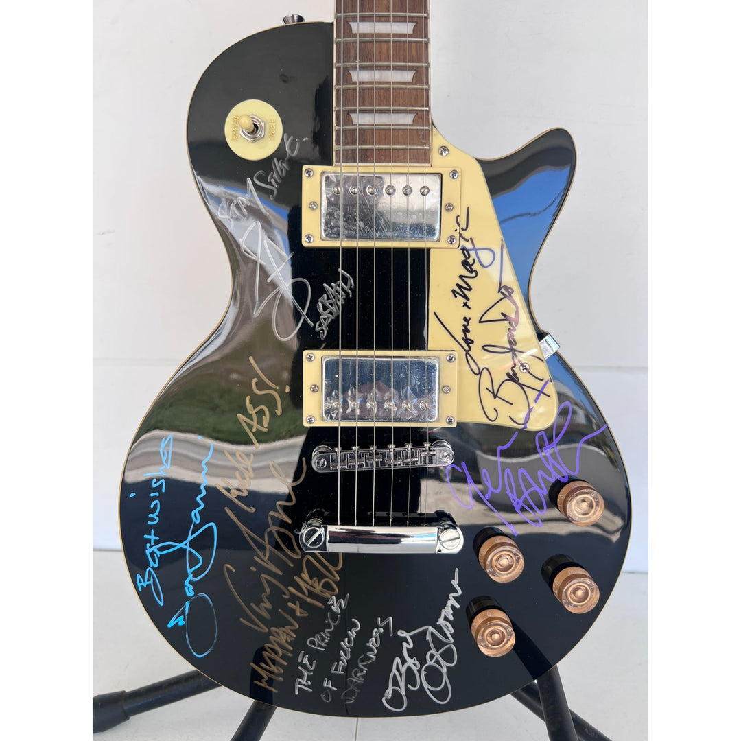 Ozzy Osbourne Randy Rhoads, Ronnie James Dio , Tony Iomi, Geezer Butler, Bill Ward Black Sabath Blsck les paul full size.