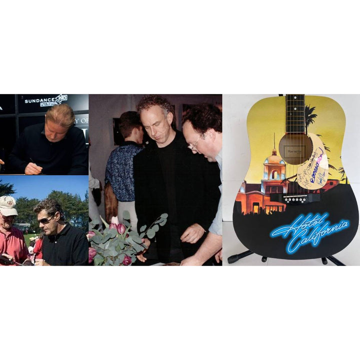 Eagles Glen Frey, Don Henley, Randy Meisner, Bernie Leadon full size acoustic guitar (one of a kind ) signed with proof.