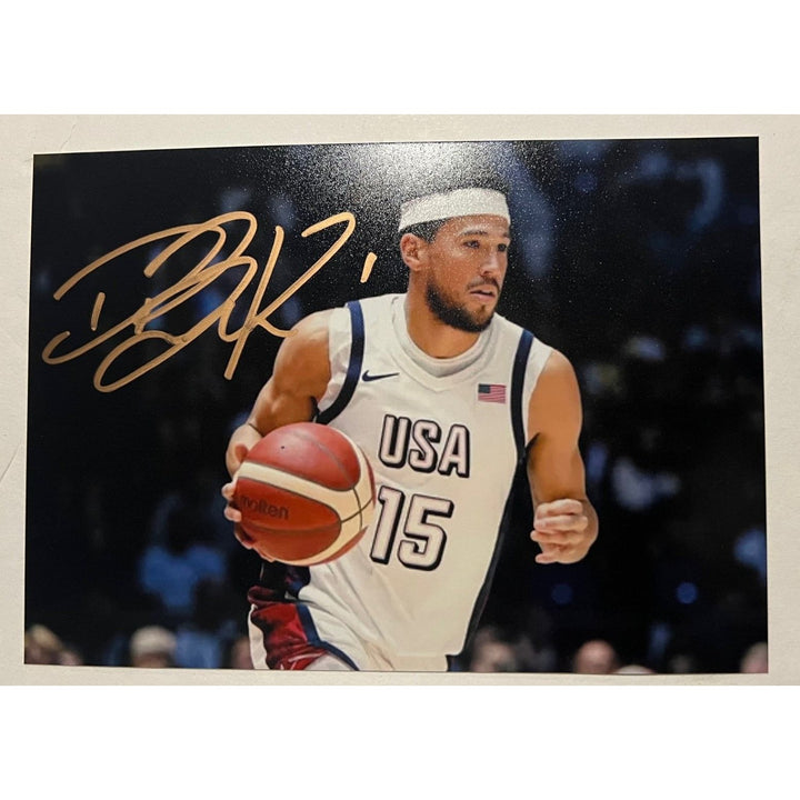 Devin Booker Men’s Basketball USA 5x7 photo signed