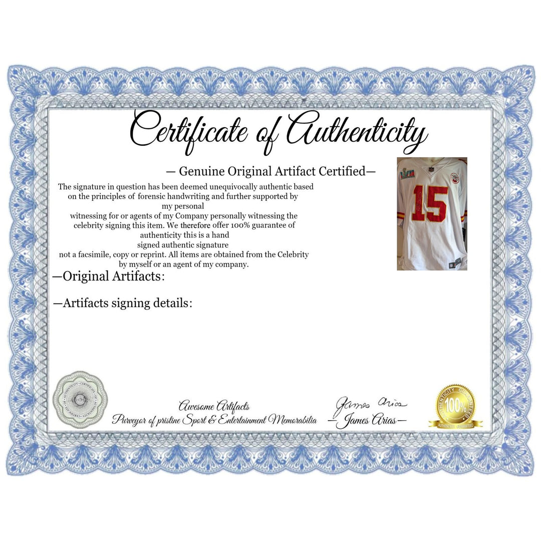 Patrick Mahomes size xl game model jersey signed with proof