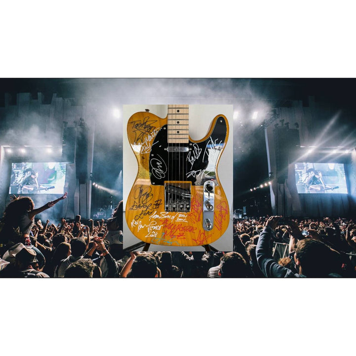 Beastie Boys,  Run DMC, RATM, Public Enemy  wood telecaster  electric guitar signed with proof.