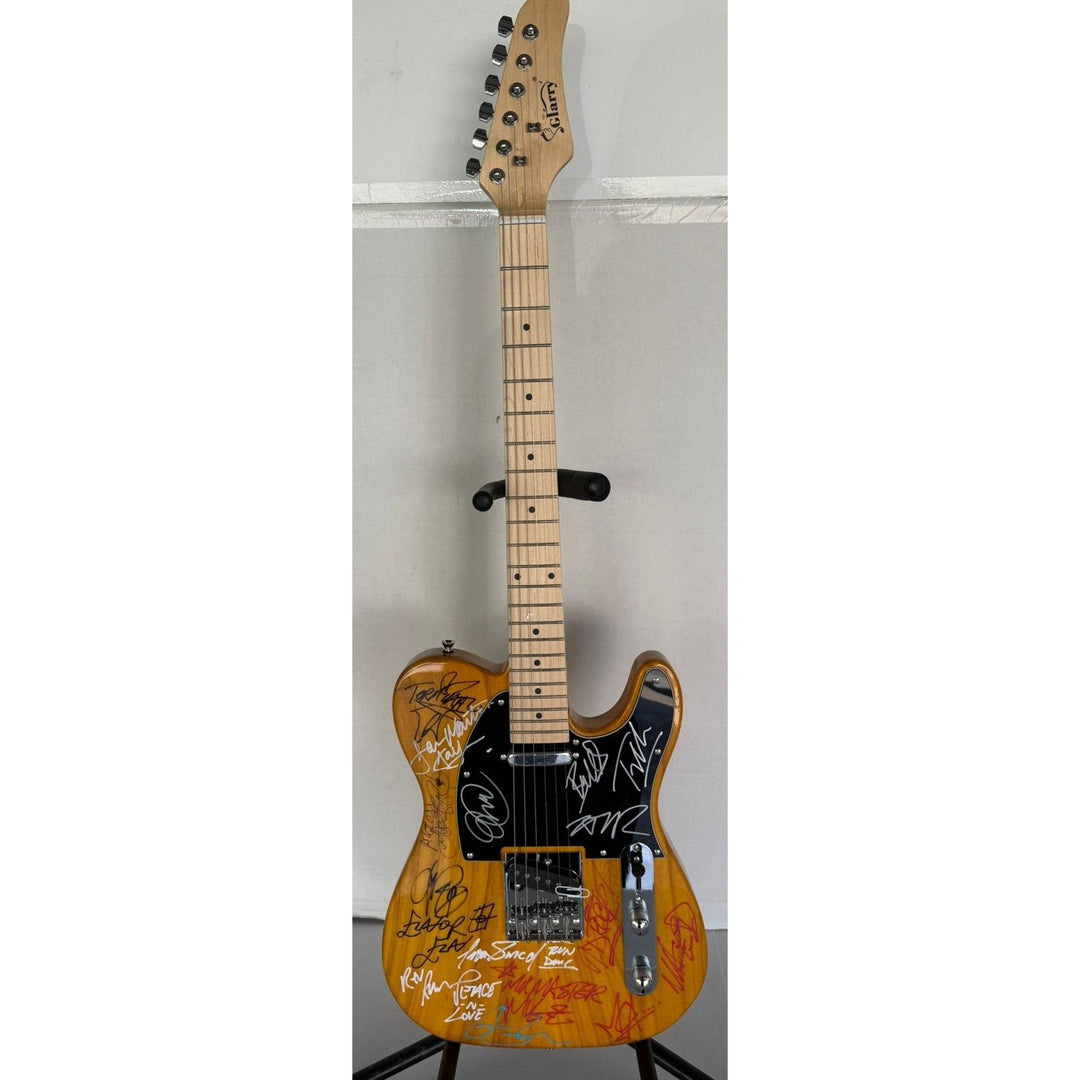 Beastie Boys,  Run DMC, RATM, Public Enemy  wood telecaster  electric guitar signed with proof.