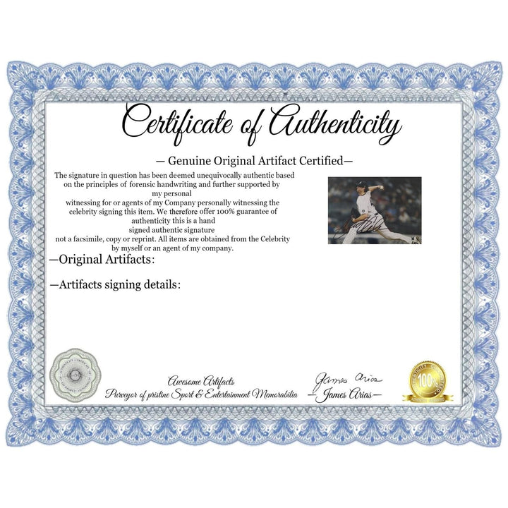 New York Yankees, Gerritt Cole, 5x7 photo, signed with proof Awesome Artifacts