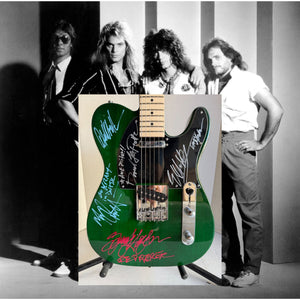 Van Halen Eddie & Alex Van Halen, Michael Anthony, David Lee Roth Sammy Hagar Telecaster electric guitar signed with proof