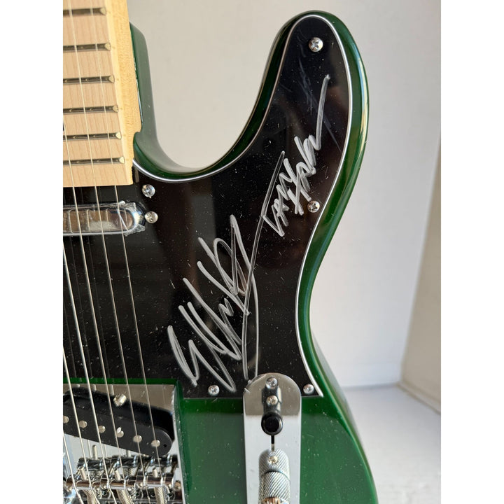 Van Halen Eddie & Alex Van Halen, Michael Anthony, David Lee Roth Sammy Hagar Telecaster electric guitar signed with proof.