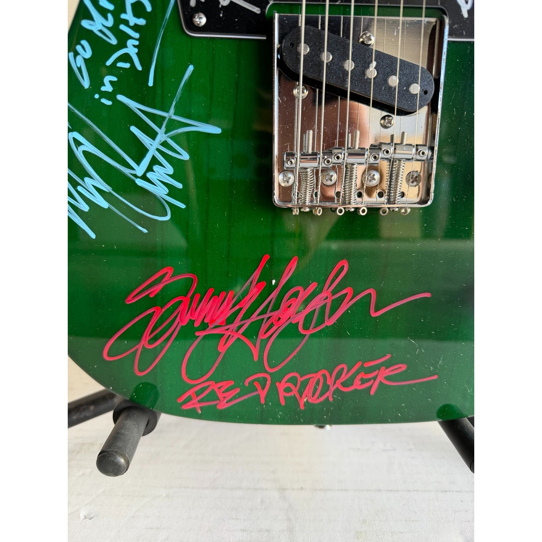 Van Halen Eddie & Alex Van Halen, Michael Anthony, David Lee Roth Sammy Hagar Telecaster electric guitar signed with proof.