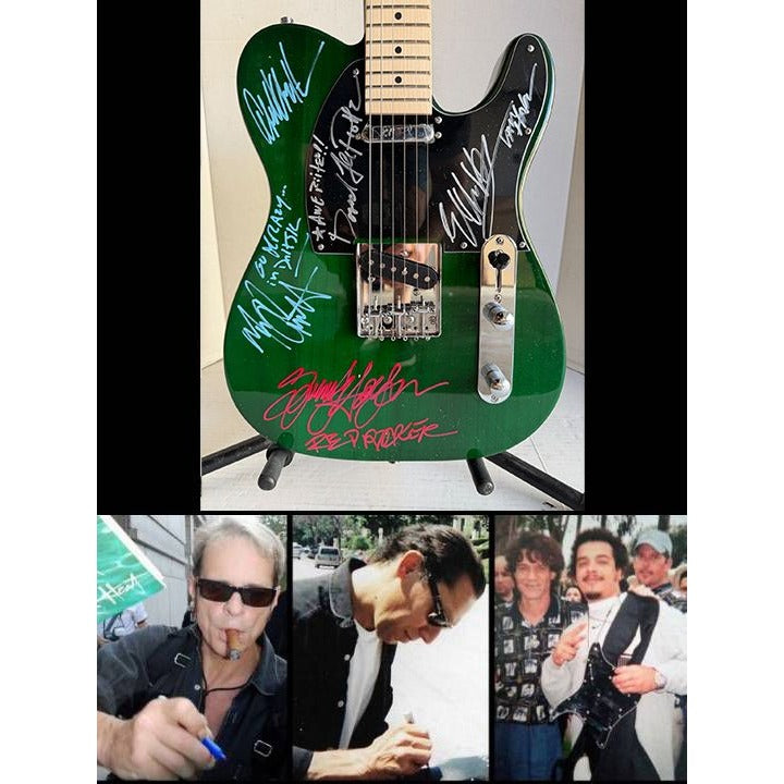 Van Halen Eddie & Alex Van Halen, Michael Anthony, David Lee Roth Sammy Hagar Telecaster electric guitar signed with proof.