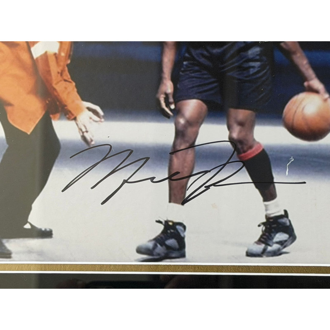 The King of The Court Michael Jordan and The King of Pop Michael Jackson 22x 30 framed with proof.
