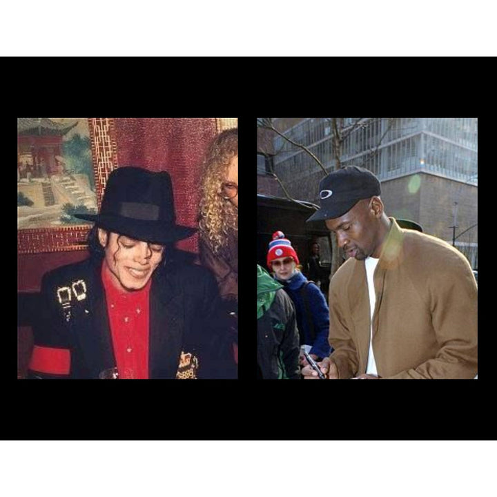The King of The Court Michael Jordan and The King of Pop Michael Jackson 22x 30 framed with proof.