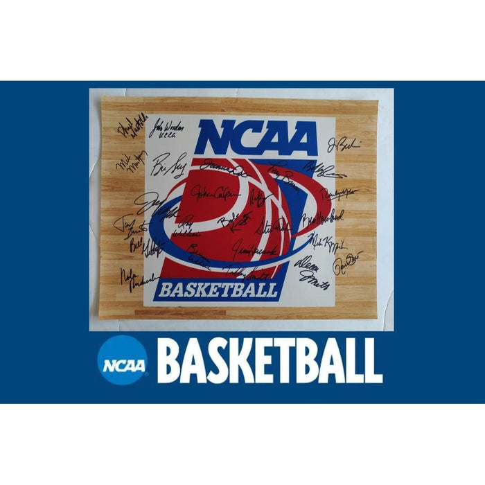 NCAA National Championship winning coach is 16x20 photo Coach K John Wooden Dean Smith 25 winning coaches