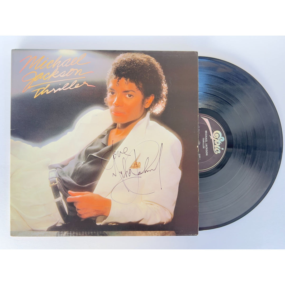 Michael Jackson "Thriller" original LP signed with proof